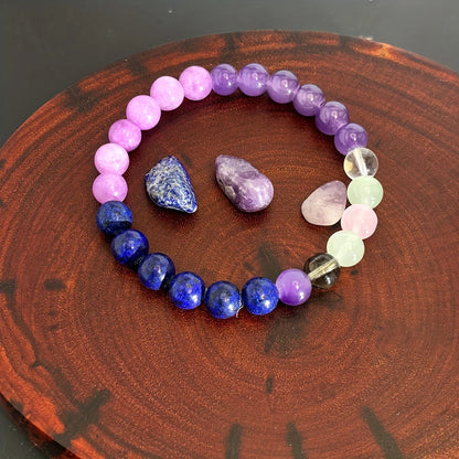 Natural Stone Symbolic Beaded Bracelet Women Men Anxiety Relief Protection Money Spiritual Inner Self-Love Jewelry