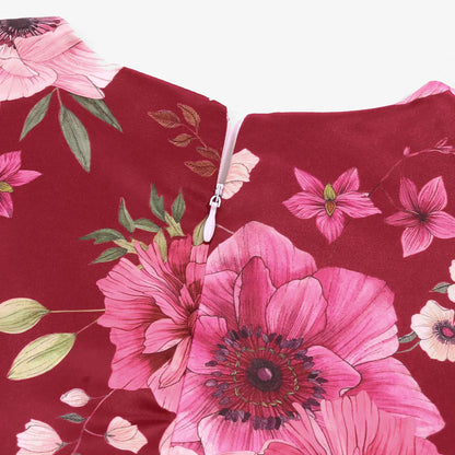 Girl's party dress  Elegant petal-sleeved princess dress  Birthday party dress  Wedding party dress