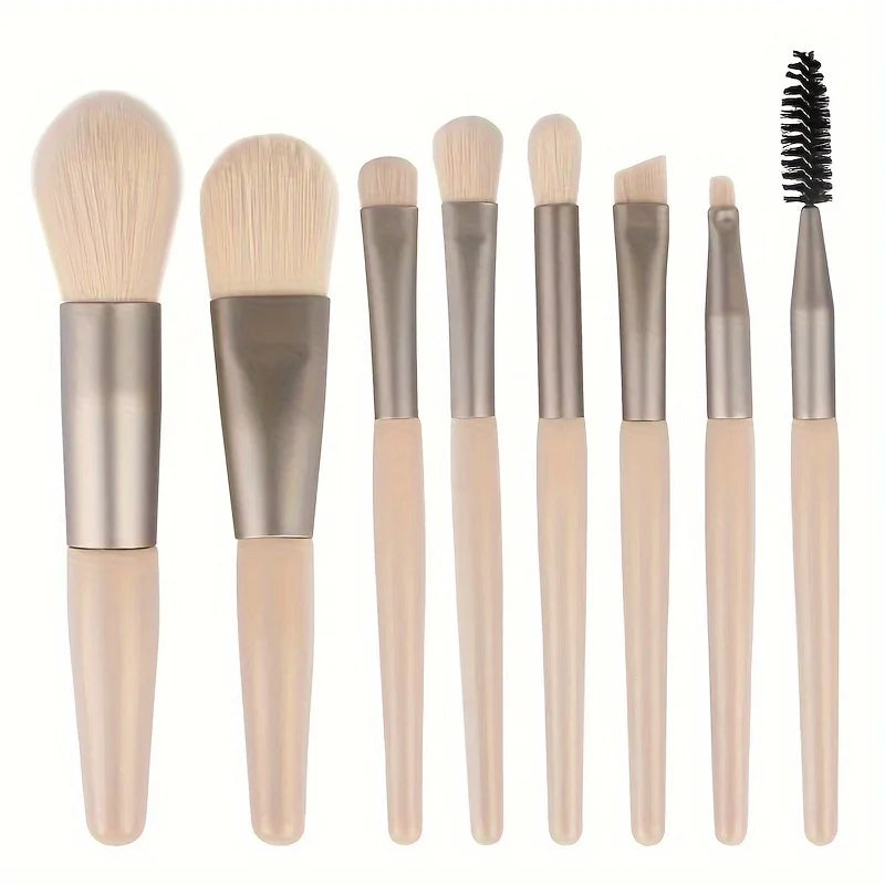 8/20Pcs Eye Makeup Brush Set Portable Soft Makeup Tool Eyeshadow Blending Detail Cosmetics Brush Kit with Makeup Egg Powder Puff - AMULET RING STORE