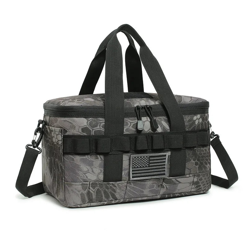 Tactical Lunch Box Leakproof Insulated for Outdoor Camping Handbag Hiking Climbing Travel Picnic Thermal Cooler Storage Bag