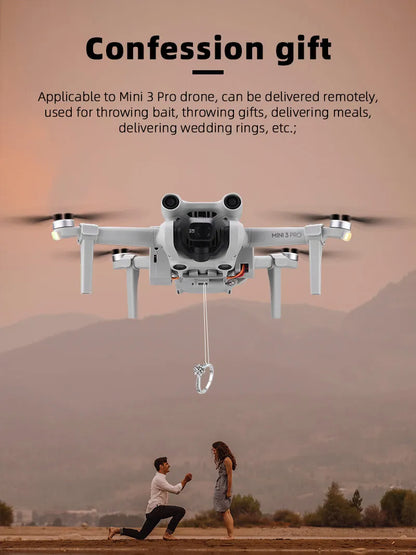 Airdrop System for DJI Mavic 3/2 Pro Zoom AIR 2 Mini 2/Mini 3 Drone Fishing Bait Wedding Ring Gift Deliver Life Rescue Thrower