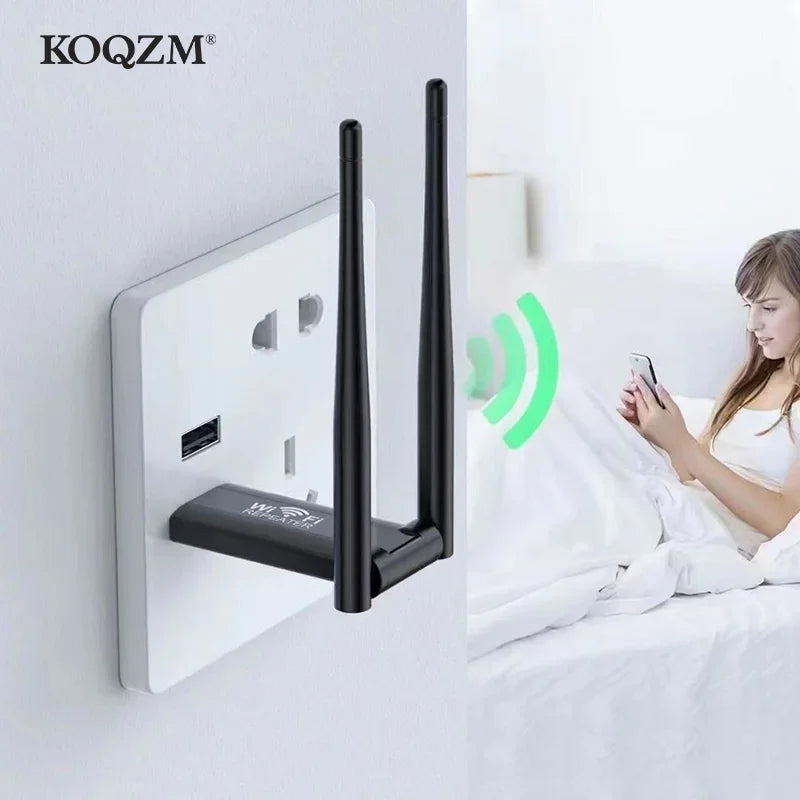 300Mbps 2.4G USB Wireless WiFi Repeater Extender Router WiFi Signal Amplifier Booster Long Range Wi-Fi Repeater Access Point - AMULET RING STORE