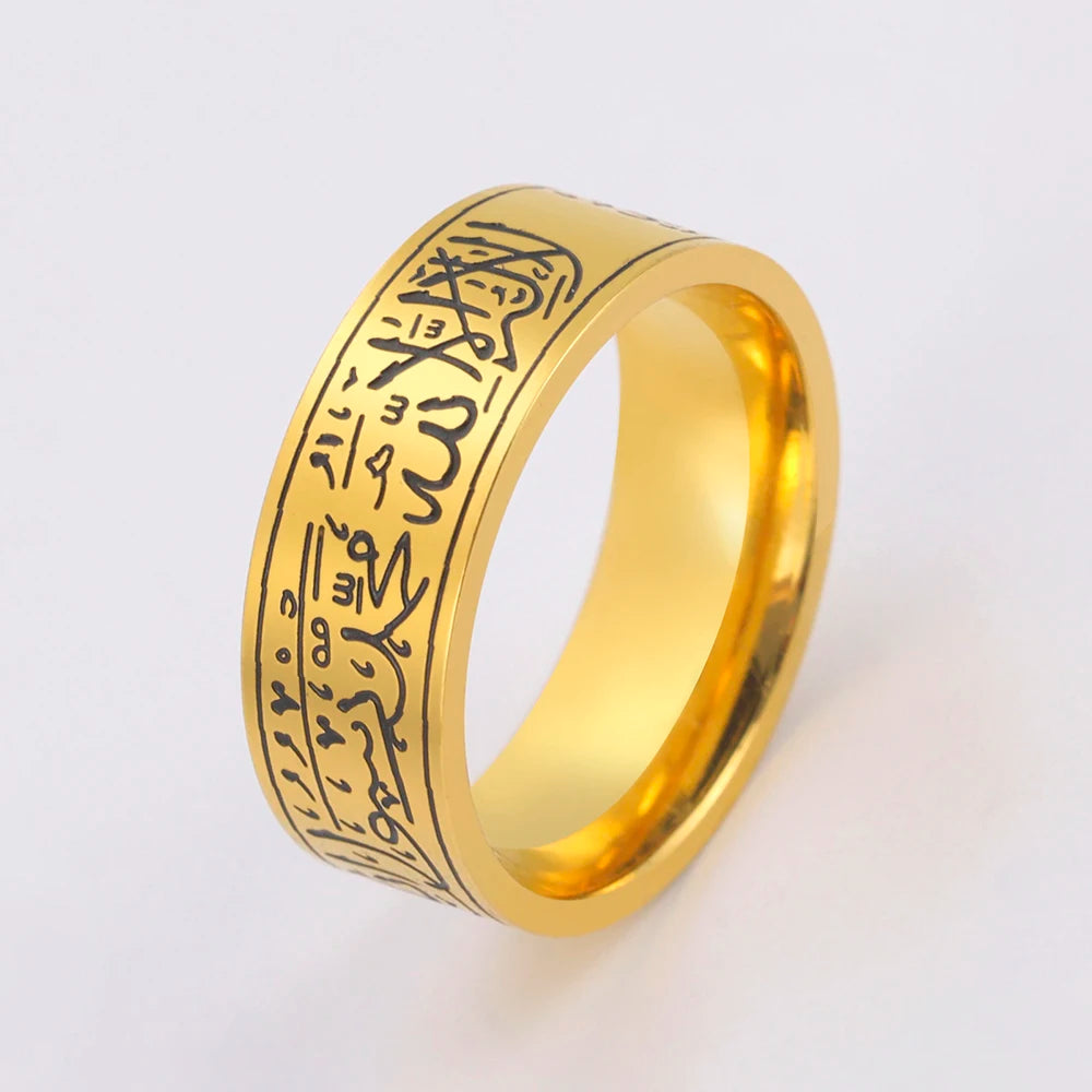 Dawapara Muslim Mohammad Arabic Letter Shahada Ring AMULET RING STORE