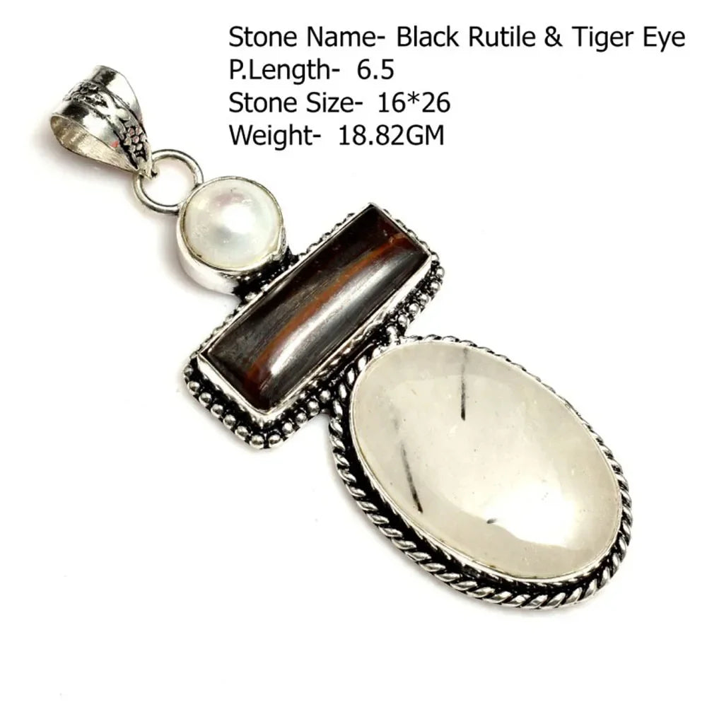 Genuine  Jasper Sodalite  Agate Turquoise   Pendant