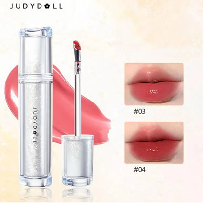 Judydoll Ice Iron Lip Glaze Lipsticks Non-Stick Cups Mirror Shine Watery Lip Lotion Metal Brush Head Makeup Cosmetics - AMULET RING STORE