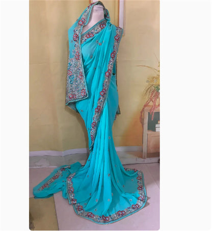 India Sari Nepal Thailand 6-meter Sari costume dress live broadcast featuring Sri Lanka's Grand Sari Lengha