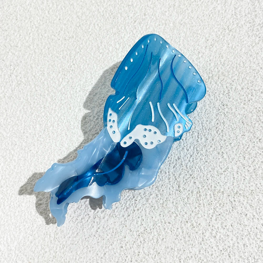 Creative Funny Acetate Tortoise Sturgeon Fish Shark Hairpin Oversize Marine Animal Barrettes Thick Hair Clip Claw Accessories - AMULET RING STORE