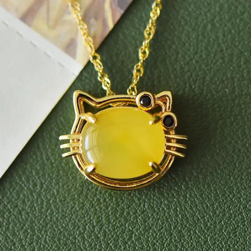 Natural Amber Necklace Chokers Women Healing Gemstone Fine Jewelry Genuine Baltic Amber Tumbled Stone Beaded Necklaces