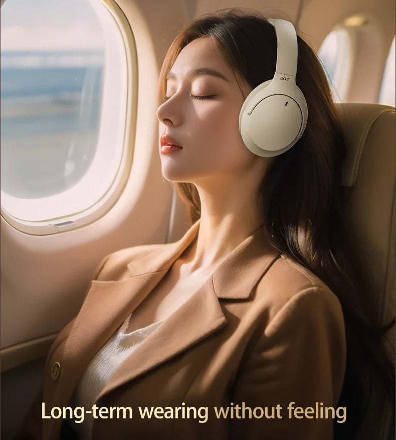 Acer Headphones Wireless Earphones Head Tracking 3D Spatial Audio -42dB ANC Bluetooth 5.4 HIFI Headset ENC HD Mic Low-Latency