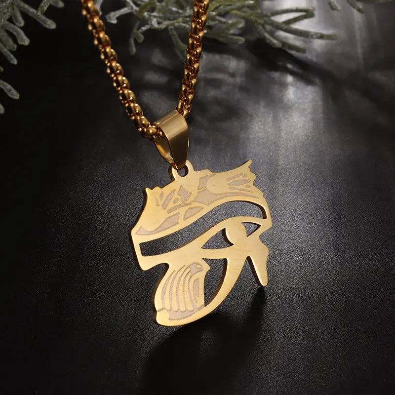 Ancient Egyptian Eye of Horus Eagle-Headed God Pendant