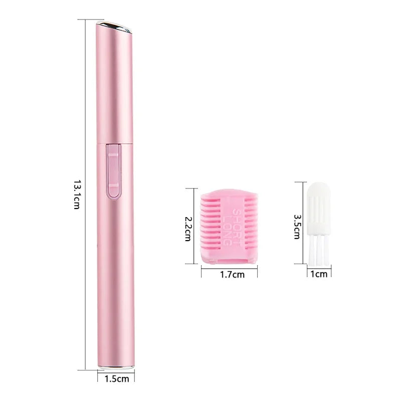 2022 New Multi Functional Mini Handle Beauty Women Painless Automatic Shaving Trim Eyebrows Electric Eyebrow Trimmer Pink Black - AMULET RING STORE