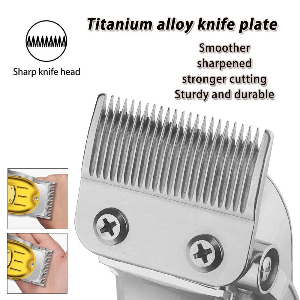 Professional Hair Clippers/Hair Trimmer/Beard Shaver for Men - Cordless Barber Clipper Hair Cutting Kit, Haircut Grooming Kit - AMULET RING STORE