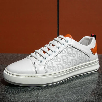 Leisure Shoes 2025 New Wear-resistant Fashion Shoes Anti-slip Anti-odor Leather Sports Thick Soles All Match Street Men's Shoes - AMULET RING STORE