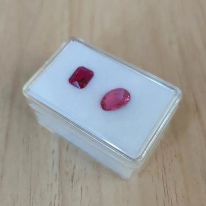 Transperant Square Diamond Jewelry Storage Box Stone Display Case Round Gemstone Organizer 1Pc Small Coin Ring Travel Gift Box - AMULET RING STORE