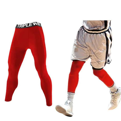 Men Women Kid Children Running Long Tights GYM Pocket Pants Basketball Football Soccer Fitness Exercise Sport Hiking Leggings 12