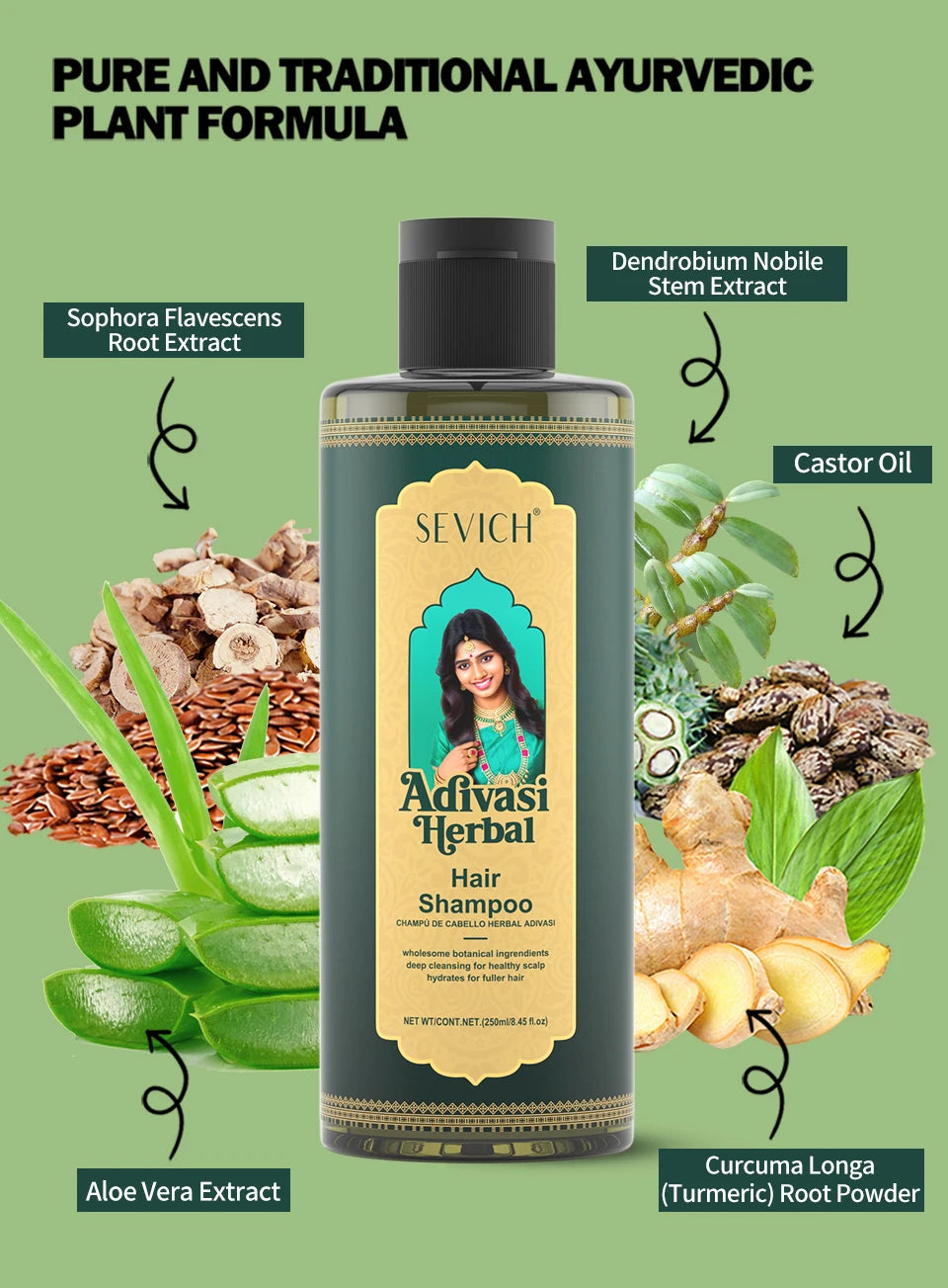 Ayurvedic Hair Growth Oil India Adivasi Organic Hair Growth Serum Anti Hair Loss Fast Regrowth Thicken Oils Hair Growth Products