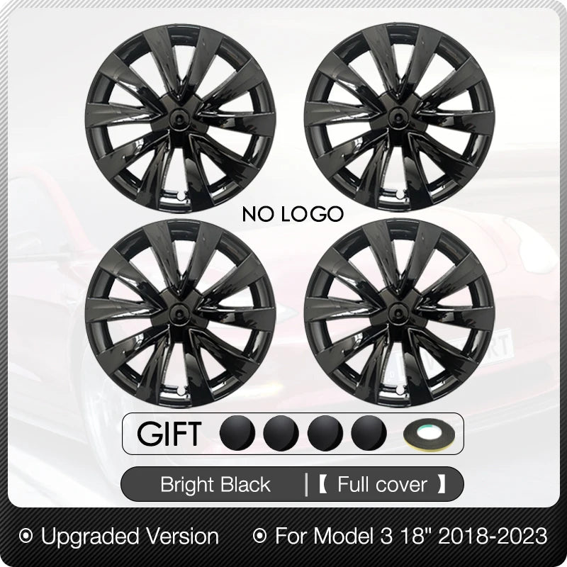 4PCS Wheel Cover 18 Inch for Tesla Model 3 Aero HubCap Performance Replacement Wheels 2018-2023 Full Rim Car Accessories 2022