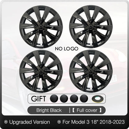 4PCS Wheel Cover 18 Inch for Tesla Model 3 Aero HubCap Performance Replacement Wheels 2018-2023 Full Rim Car Accessories 2022