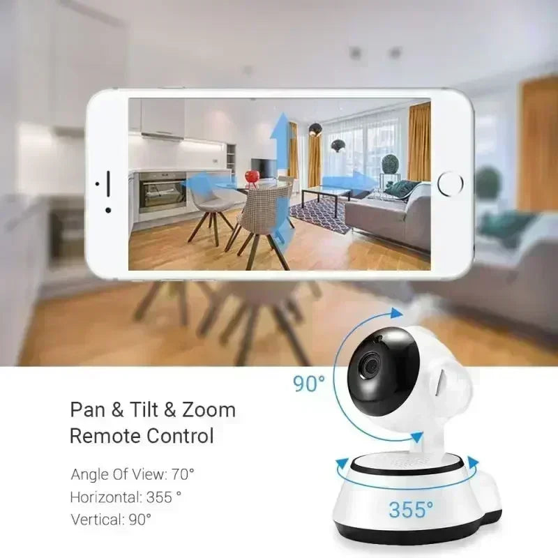 8MP IP WiFi Camera Surveillance Security Baby Monitor PTZ Smart Home AI Human Tracking Cam Night Vision CCTV Indoor Video Camera - AMULET RING STORE