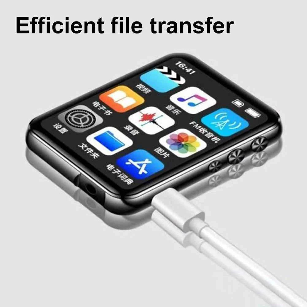 MP3 MP4 Player HiFi MP4 Walkman with Speaker Bluetooth-Compatible Portable MP3 Player Support FM Radio Recording E-Book