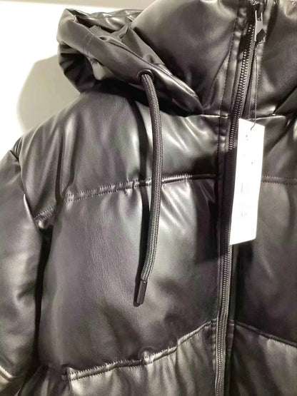 Winter Women's Cold Coat Winter Jackets For Women 2023 Warm Leather PU Parkas Winter Coat Promotion Female Outerwear