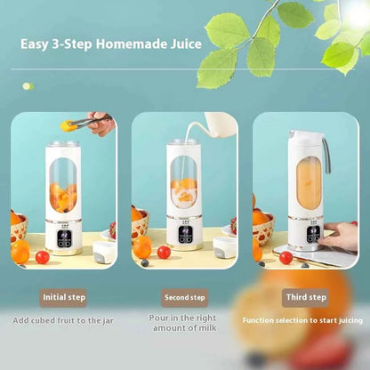 450ml Portable Electric Juicer USB Charging Mini Juicer Fruit Mixer Electric Handheld Juicer for Home Shakes and Smoothies Mixer