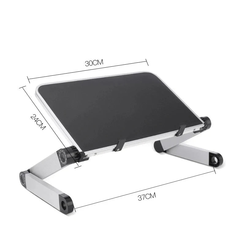 Portable Folding Holder Aluminum Alloy Laptop Stand Desk Bed Table Stand Notebook Computer Anti-Skid Bracket for 11-17 Inch - AMULET RING STORE