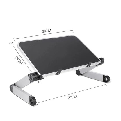 Portable Folding Holder Aluminum Alloy Laptop Stand Desk Bed Table Stand Notebook Computer Anti-Skid Bracket for 11-17 Inch - AMULET RING STORE