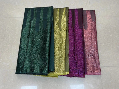 2025HighQuality African Nigerian Tulle Lace Fabric Organza Embroidery Guipure Brocade Jacquard Wedding Dresses Party Gowns 5Yard