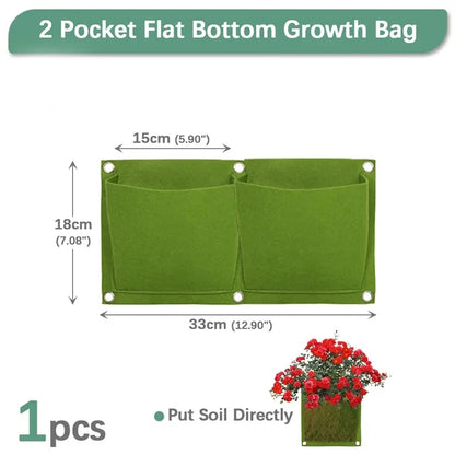 NEW Wall Hanging Pockets Planting Bags Flower Pot Home Garden Grow Bag Garden Planter Vertical Suculentas Plant Pot Home Decor - AMULET RING STORE