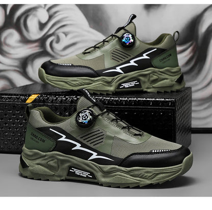 Men's Korean breathable casual sports shoes four season new soft soled Rotating shoelaces outdoor running shoes student sneakers - AMULET RING STORE