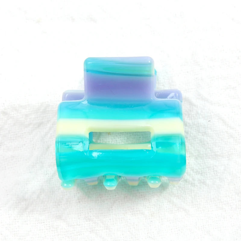 Bgffuy Leopard Korea Acetate Hollow Colorful Mini Hair Claws Crab Hair Clips for Child Girls Hairpins Hair Accessories Barrettes