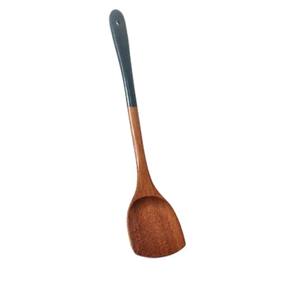 Wooden Kitchenware Set Long Handle Spatula Rice Scoop Vegetable Meat Cooking Shovel Mixing Spoons For Nonstick Pan Kitchen Tools