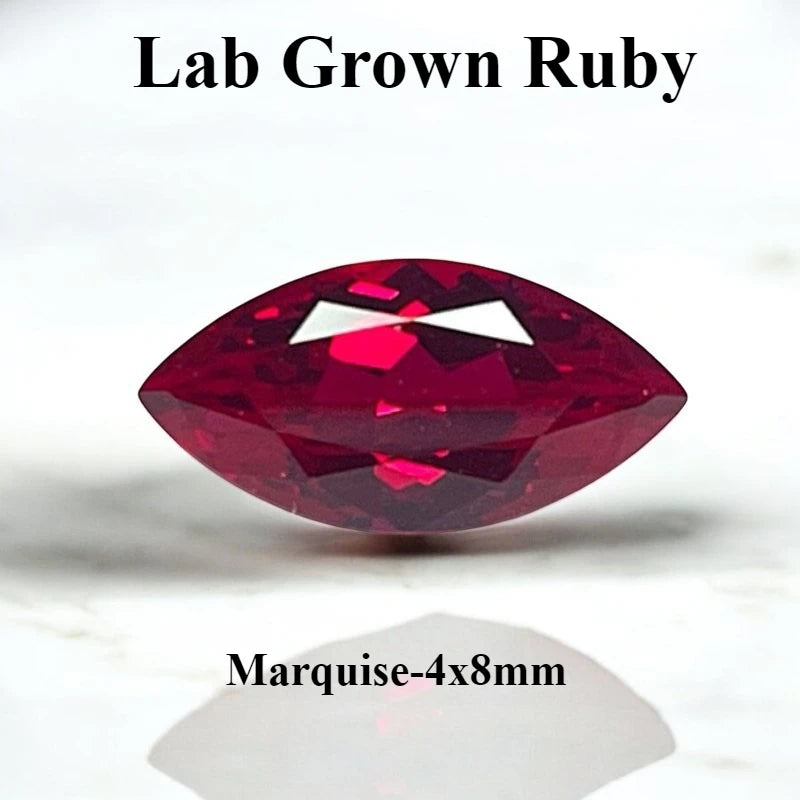 Lab Grown Ruby Pigeon Blood Red Color For Jewelry Diy Making Main Materials Selectable Certificate