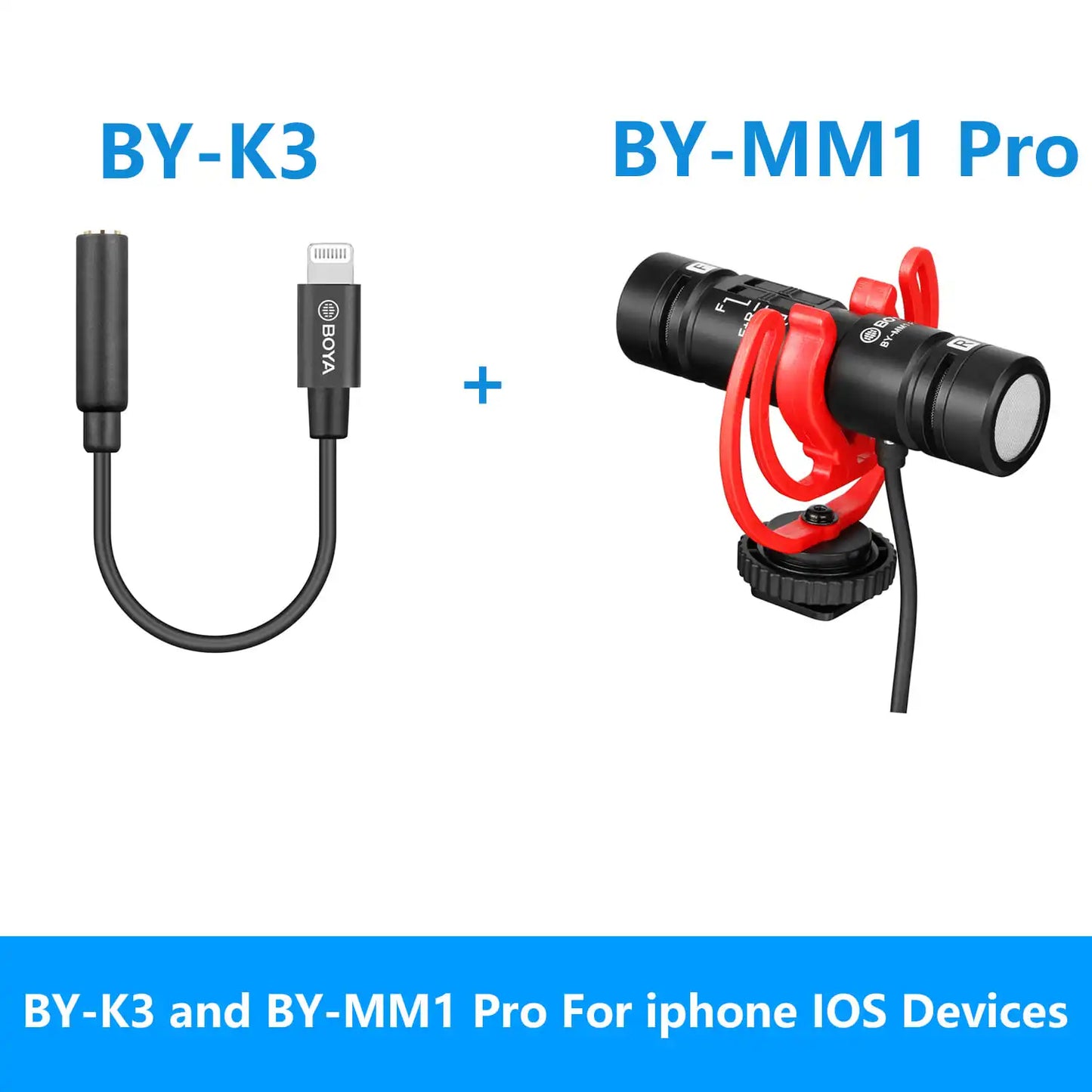 BOYA BY-MM1 Professional Cardioid Shotgun Microphone for iPhone Android Smartphone PC Canon Nikon DSLR Camera Recording Vlog