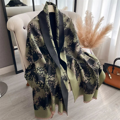 Cashmere Scarf for Women Thick Warm Winter Blanket Brand Female Luxury Quality Shawl Wrap Bufanda 2024 Poncho Echarpe Pashmina