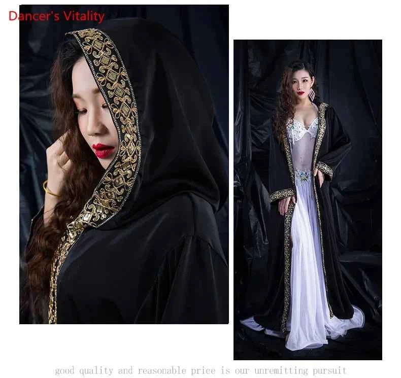 Belly Dance Coat Long Sleeve Robe Competition clothes Tango Cha Cha Dancewear Female adult Temperament Performance Clothing