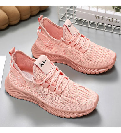 2025 Women's Shoes Summer Women's Shoes Flying woven casual shoes Comfortable breathable women's sneakers - AMULET RING STORE