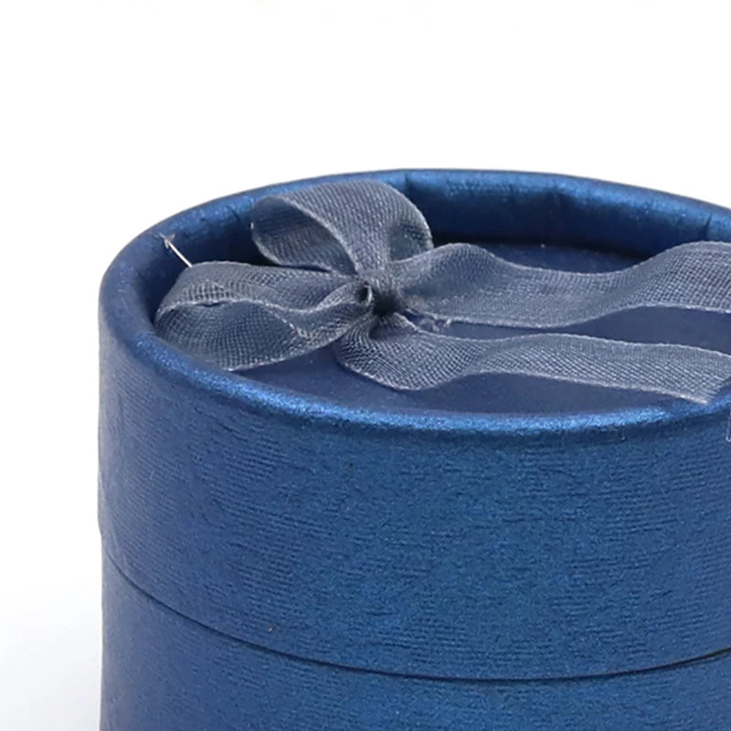 Small Bowknot Round Ring Box Jewelry Display Case Jewelry Storage Organizer Gift Packaging Box 5.5*3.5cm - AMULET RING STORE
