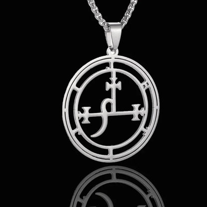 Seven Angels Magic Circle Solomon's Seal Necklace Pendant Men's Lucky Amulet