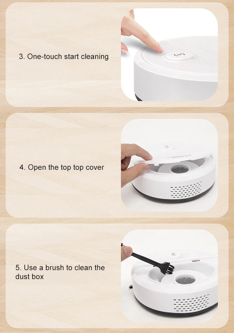 Household Fully Automatic High Suction Intelligent Vacuum Cleaner USB Charging Low-noise Sweeping Robot