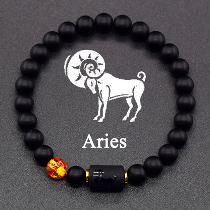 12 Zodiac Sign Bracelet Homme Constellation Bracelet for Men Aries Virgo Leo Libra Charm Bangle Women Friendship Jewelry on Hand