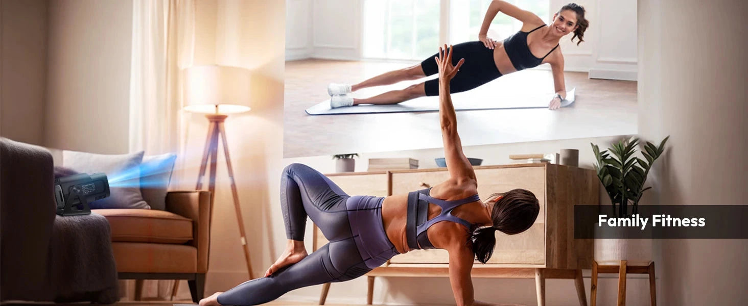 XGODY 12000LM Native 720P Portable Smart Projector Auto Keystone WIFI 6 Home Theater 4K Supported