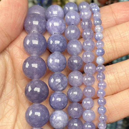 45 Styles Natural Stone Beads Amethyst Purple Jades Agate Crystal Glass Beads Jewelry Making Findings DIY Bracelet Accessories - AMULET RING STORE