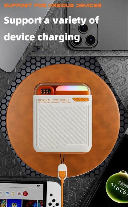 10000mAh Wireless Power Bank with Stand USB C Cable PD20W Fast Charging Magnetic External Spare Battery for IPhone Samsung Xiaom - AMULET RING STORE