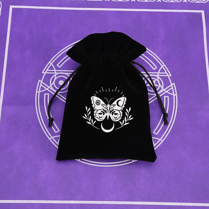 Tarot Card Bag Composite Fleece Drawstring Storage Bag Tarots Storage Bag Dice Bag Rune Jewelry Pouch Christmas Party Gift Pouch - AMULET RING STORE