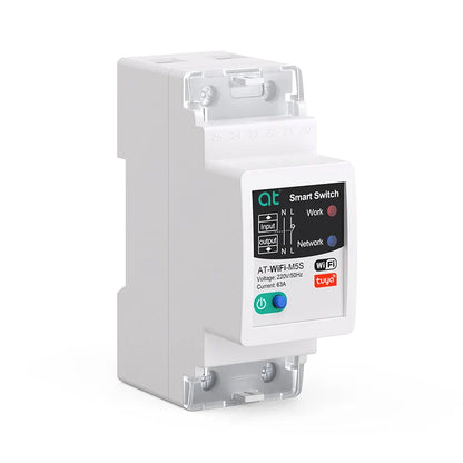 Tuya WIFI Smart circuit breaker 2P 63A charge statistics for smart home wireless control switch by smart life APP CNMIBO