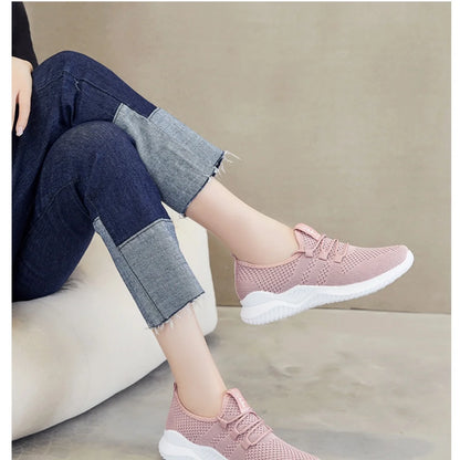 Women's shoes 2025 mesh breathable comfortable sports shoes soft sole lightweight fashion casual shoes - AMULET RING STORE