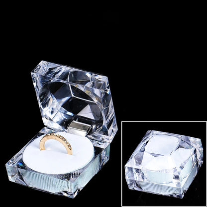 Heart-Shaped Velvet Jewelry Box Rose Flower Valentine'S Day Engagement Proposal Wedding Ring Box Gift Box Jewelry Organizer Case - AMULET RING STORE