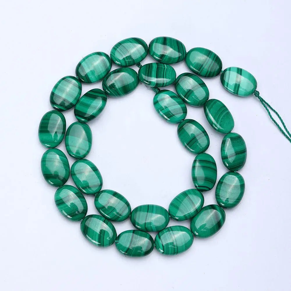 Hot Sell Natural Malachite Beads Rice Tubular Column Cuboid Shape Loose Beads for Jewelry Making DIY Bracelet Accessories - AMULET RING STORE